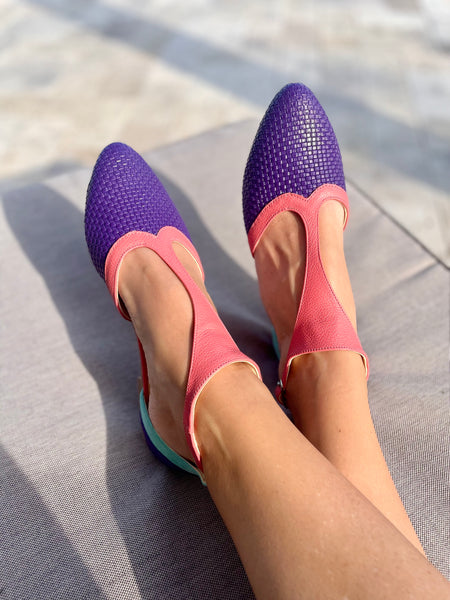 Mandragora design Stella sandals purple designed for summer 2025